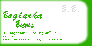 boglarka bums business card